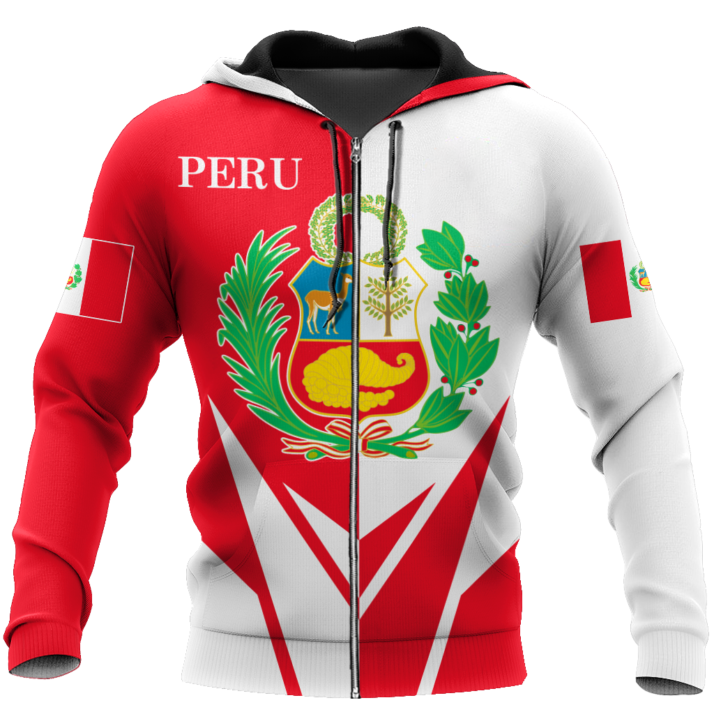Peru 3d hoodie shirt for men and women HAC220605-Apparel-HG-Zip hoodie-S-Vibe Cosy™