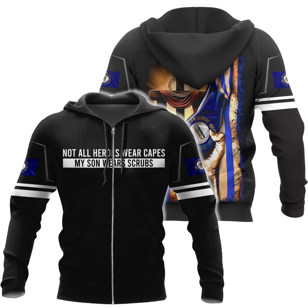 My son Kentucky 3d hoodie shirt for men and women HAC040402-Apparel-HG-Zip hoodie-S-Vibe Cosy™
