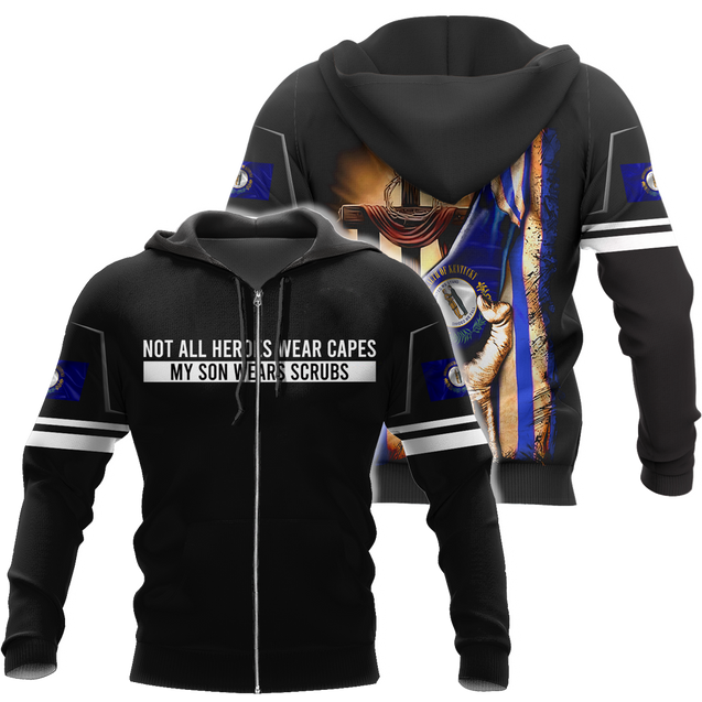 My son Kentucky 3d hoodie shirt for men and women HAC040402-Apparel-HG-Zip hoodie-S-Vibe Cosy™