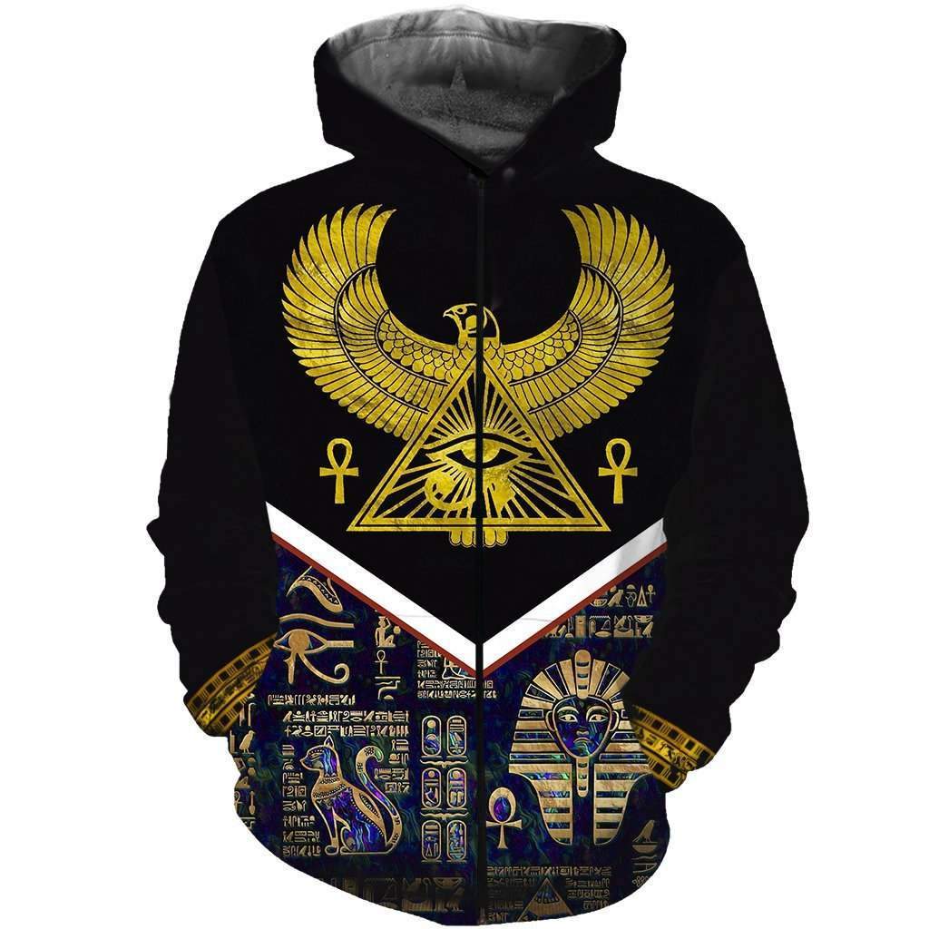 Horus 3D All Over Printed Clothes HC3101-Apparel-Huyencass-Zipped Hoodie-S-Vibe Cosy™