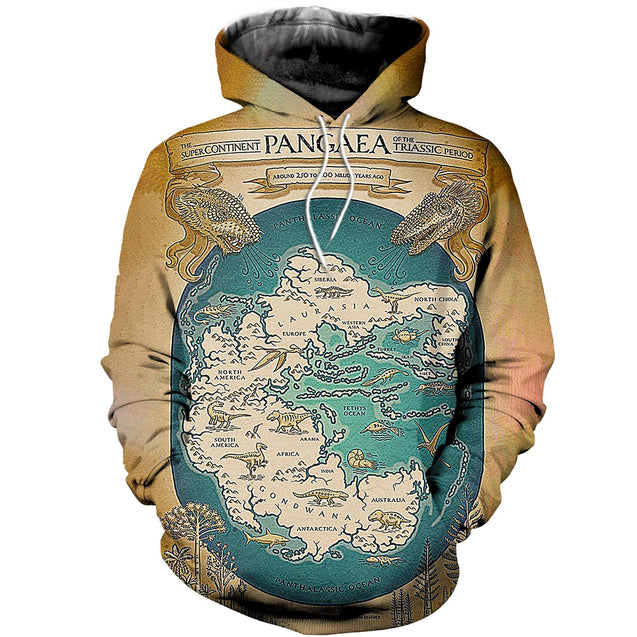 3D All Over Printed Dinosaur Map Shirts And Shorts-3D All Over Printed Clothes-HP Arts-Normal Hoodie-XS-Vibe Cosy™
