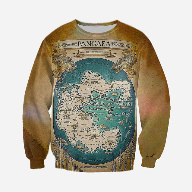 3D All Over Printed Dinosaur Map Shirts And Shorts-3D All Over Printed Clothes-HP Arts-Long-sleeved Shirt-XS-Vibe Cosy™