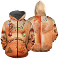 3D All Over Printed Hairy Chest and Tattoos Ugly Christmas Sweater Shirts and Shorts-Tattoos-RoosterArt-Zipped Hoodie-XS-Vibe Cosy™