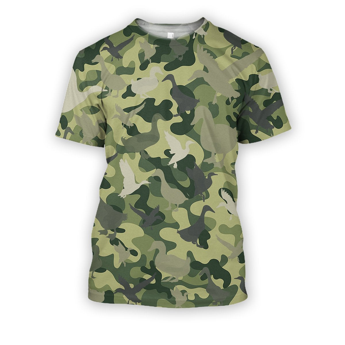 All Over Printed Hunting Duck Camo Shirts-Apparel-HbArts-T-Shirt-S-Vibe Cosy™