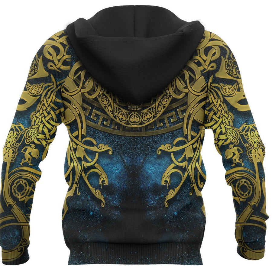Viking Celtic Knot Tattoo All Over Design-Apparel-HP Arts-Hoodie-S-Vibe Cosy™