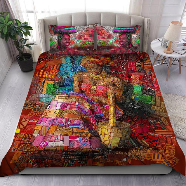 African Girl Pattern Bedding Set JJ01072001-ML-ML-US Twin-Vibe Cosy™