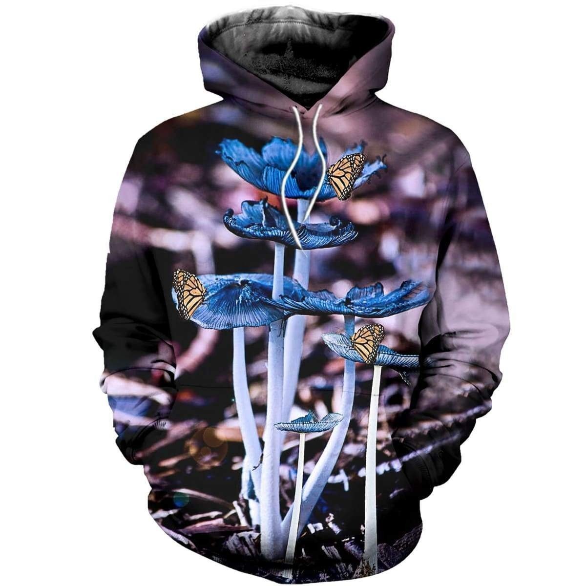 3D ALL OVER PRINTED MUSHROOM BUTTERFLY SHIRTS-Apparel-NTH-Hoodie-S-Vibe Cosy™