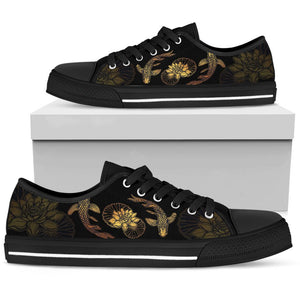 JAPANESE KOI FISH AND LOTUS LOW TOP SHOES 22022106.CXT