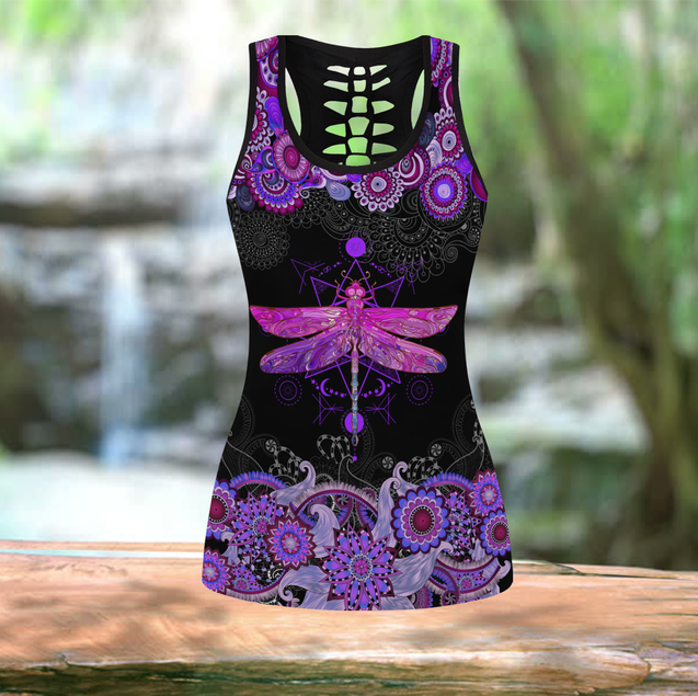 Beautiful Dragonfly Combo Tank + Legging JJ140401-Apparel-TA-S-S-Vibe Cosy™