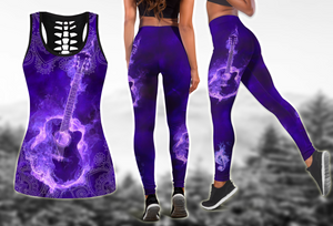 Purple Guitar Passion Combo Legging + Tank Limited by SUN JJ150521-Apparel-SUN-S-S-Vibe Cosy™