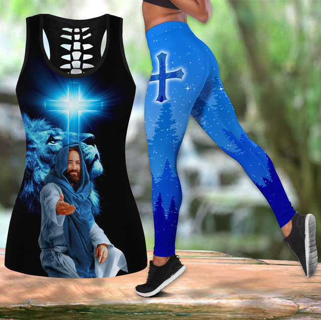 My God-Jesus Combo Tank + Legging JJ200402-Apparel-TA-S-S-Vibe Cosy™