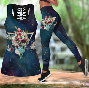 Flower Skull tanktop & legging outfit for women JJ31052002-ML-Apparel-ML-S-S-Vibe Cosy™