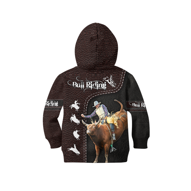 Personalized Name Bullriding 3D All Over Printed Shirts For Kids