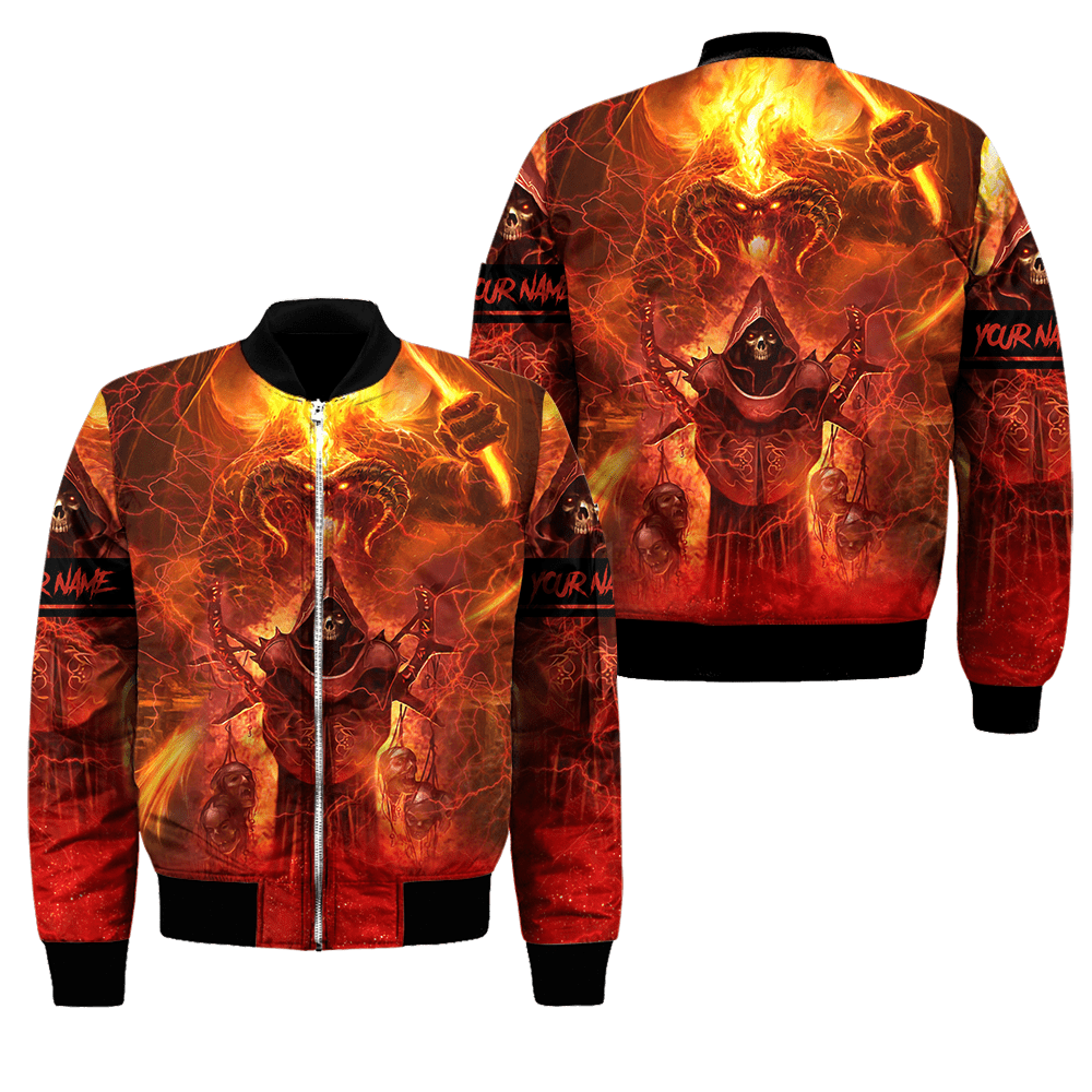 Premium Reaper Skull Fire 3D All Over Printed Unisex
