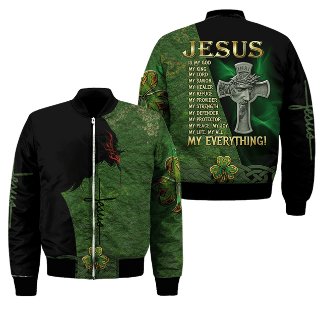 Irish Jesus Patrick Day 3D All Over Printed Unisex Shirt