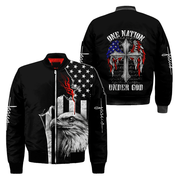 One Nation Under God 3D All Over Printed Unisex Shirts