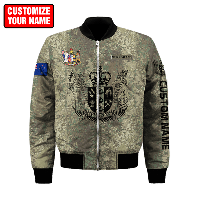 Custom Name New Zealand Aotearoa Coat Of Arm Army 3D All Over Printed Unisex Shirts