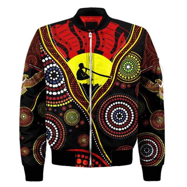 Australian Aboriginal Flag Didgeridoo 3D printed shirts