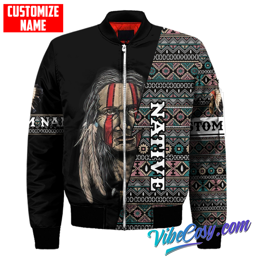 Customized Name Native American 3D All Over Printed Unisex Shirts