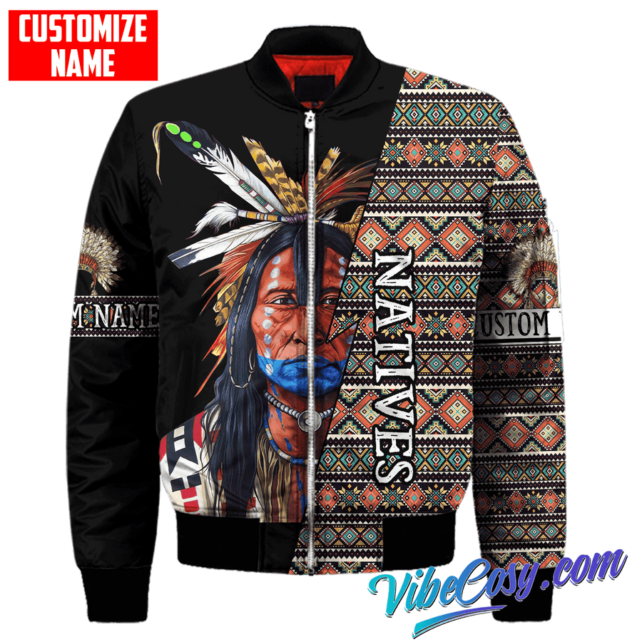 Customized Name Native American 3D All Over Printed Unisex Shirts