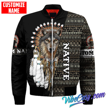 Customized Name Native American 3D All Over Printed Unisex Shirts