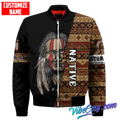 Customized name Native American 3D All Over Printed Unisex Shirts