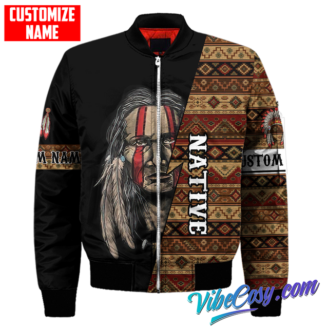 Customized name Native American 3D All Over Printed Unisex Shirts