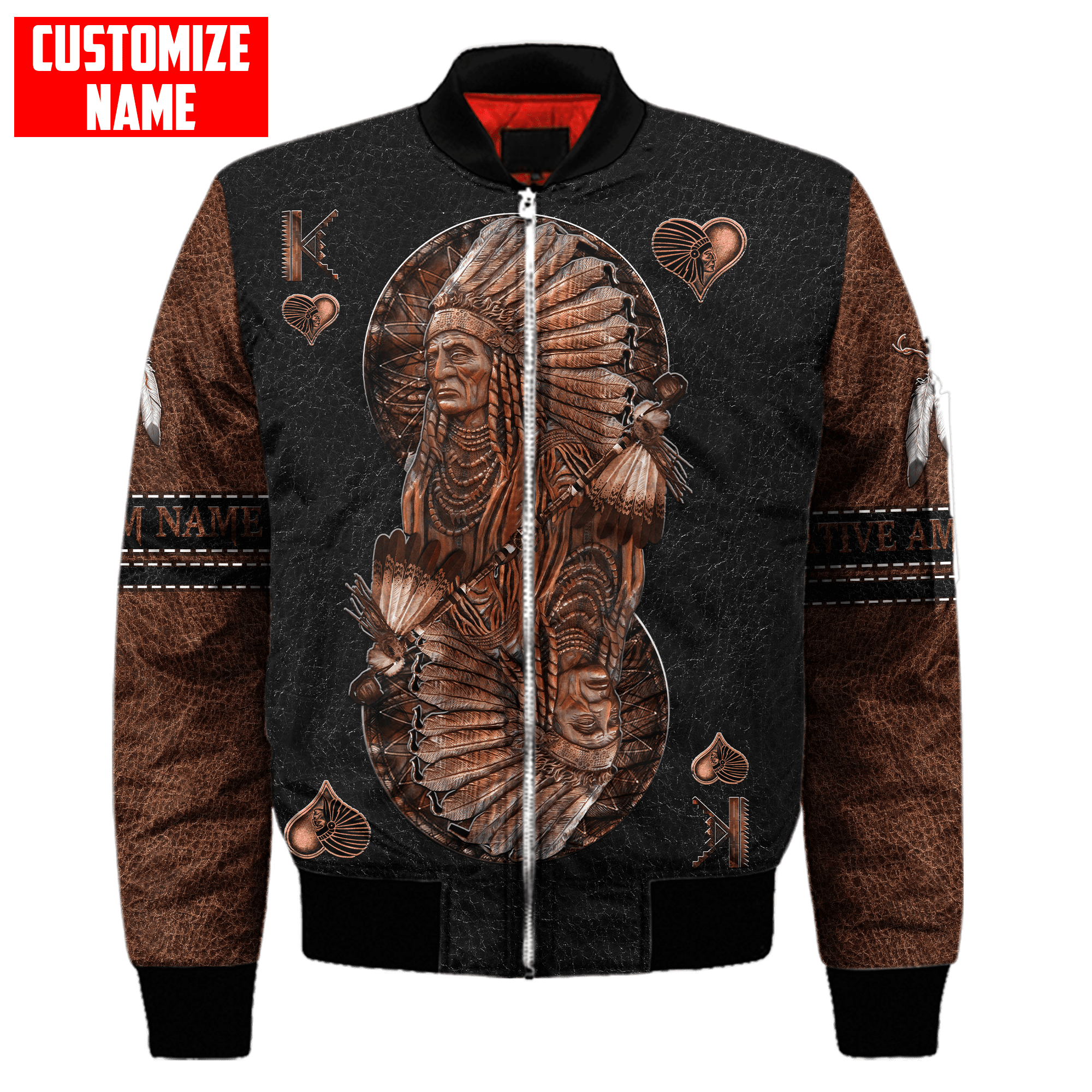 Customized name Native American 3D All Over Printed Unisex Shirts