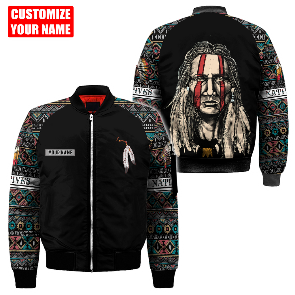 Customized name Native American 3D All Over Printed Unisex Shirts
