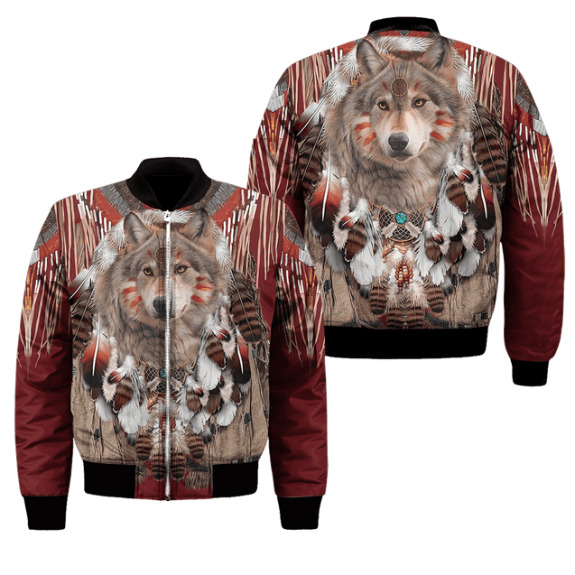 Wolf Native American 3D All Over Printed Unisex Shirts