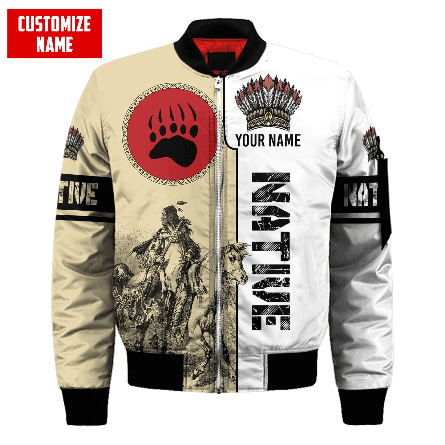 Customized Name Native American 3D All Over Printed Unisex Shirts