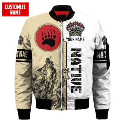 Customized Name Native American 3D All Over Printed Unisex Shirts