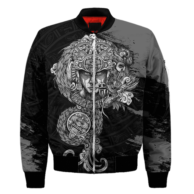 Aztec Warrior 3D All Over Printed Unisex Hoodie no1