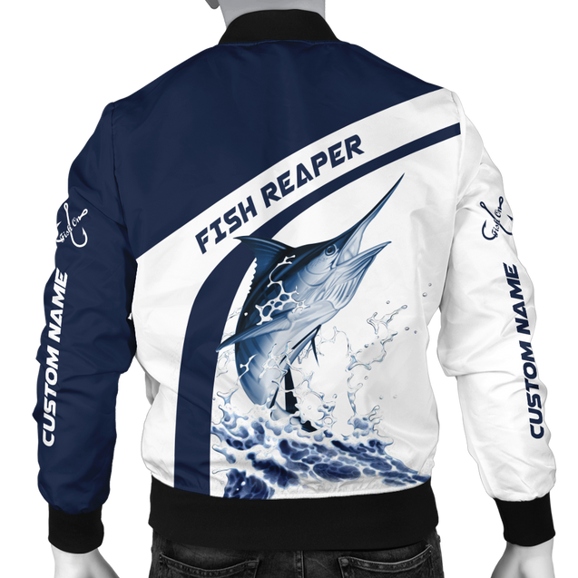 Custom name Marlin fishing design 3d print shirts