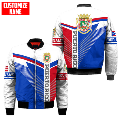 Customize Name Puerto Rico 3D All Over Printed Unisex Shirts