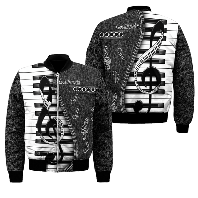 Piano Musical Instrument 3D All Over Printed Hoodie For Men And Women