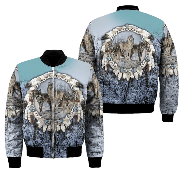 Wolf Native American 3D All Over Printed Unisex Shirt