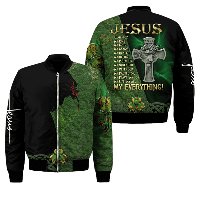 Jesus Irish Saint Patrick's Day 3D All Over Printed Unisex Shirt