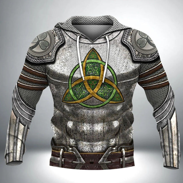 Irish Armor Knight Warrior Chainmail 3D All Over Printed Shirts For Men and Women AM030330-Apparel-TT-Hoodie-S-Vibe Cosy™