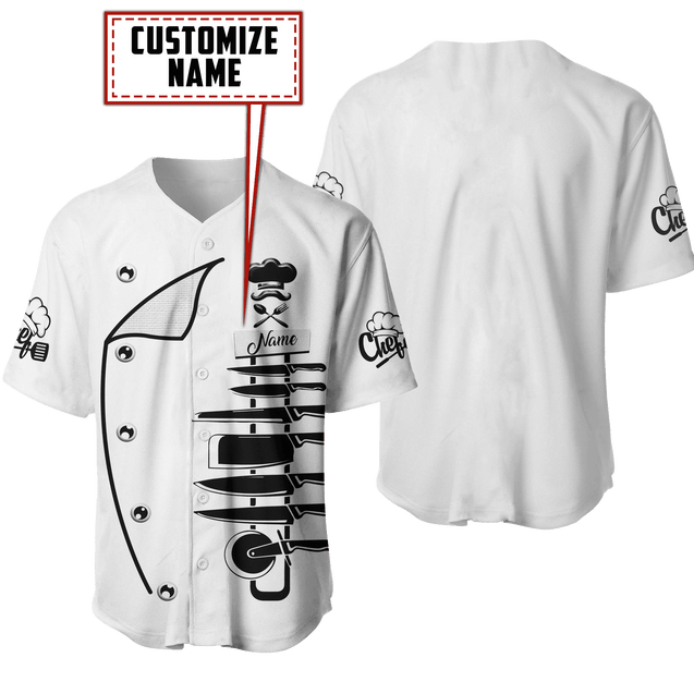 Summer Collection- Customized Name Chef 3D All Over Printed Unisex Shirts