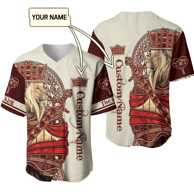 Summer Collection - Customized Name King Lion 3D All Over Printed Unisex Shirts