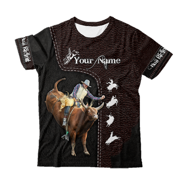 Personalized Name Bullriding 3D All Over Printed Shirts For Kids