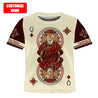 Gift For Son and Daughter Lion Queen Poker 3D All Over Printed Shirts For Kids From 1 year - 15 years