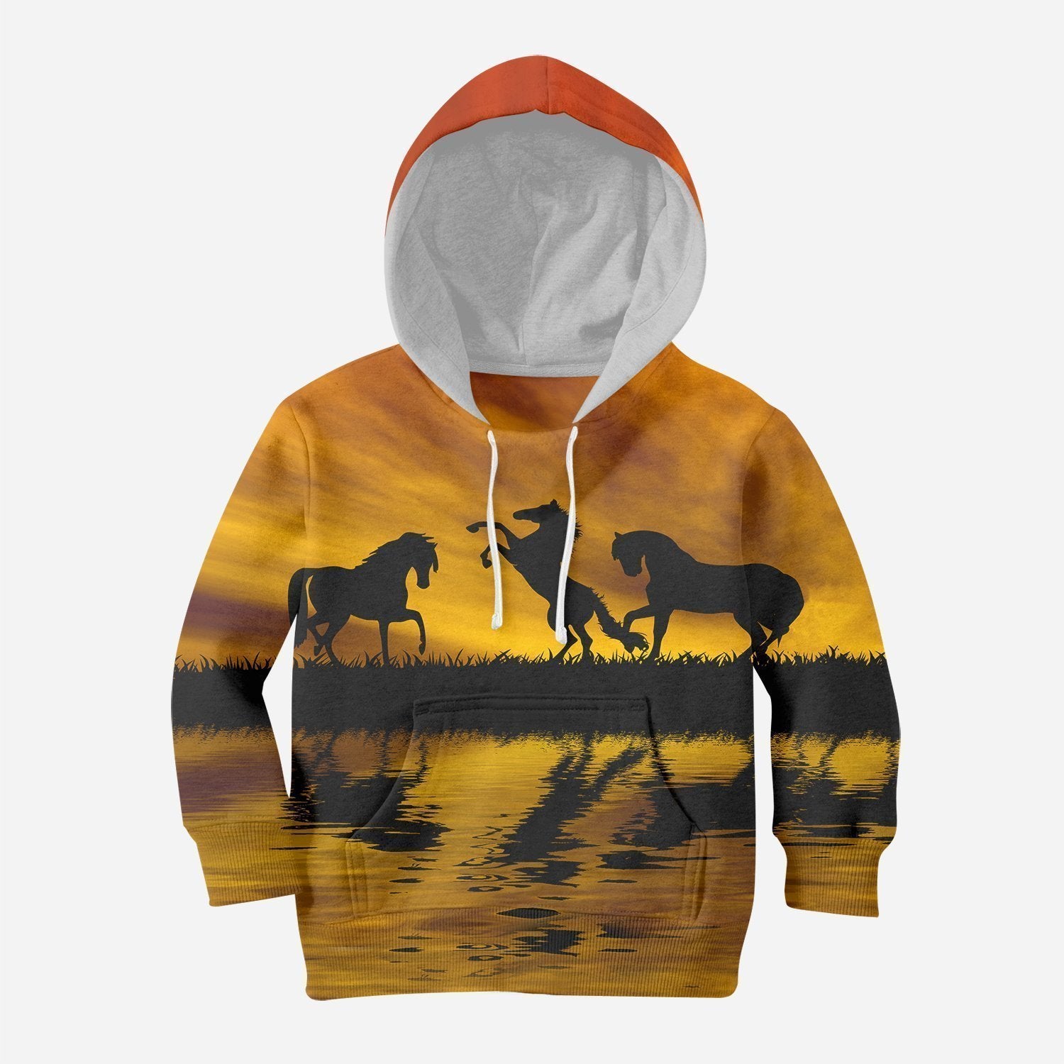 3D All Over Print Kid's Animals Horse Hoodie-Apparel-Phaethon-Hoodie-TODDLER 2T-Vibe Cosy™