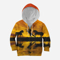 3D All Over Print Kid's Animals Horse Hoodie-Apparel-Phaethon-ZIPPED HOODIE-TODDLER 2T-Vibe Cosy™