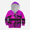 3D All Over Print Kid's Animals Horse Hoodie-Apparel-Phaethon-ZIPPED HOODIE-TODDLER 2T-Vibe Cosy™