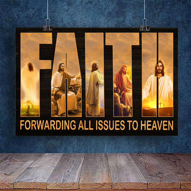 Faith Forwarding All Issues To Heaven 3D Landscape Canvas Poster Wall Art