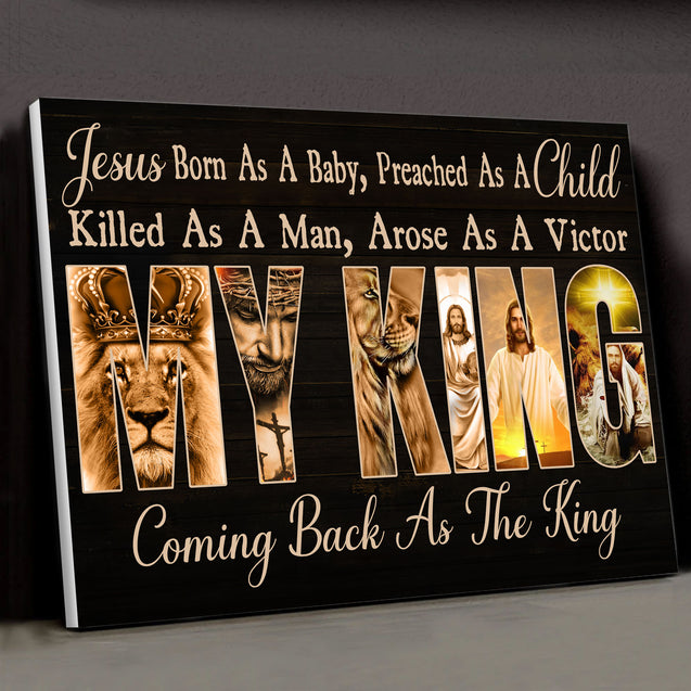 Jesus Lion King 3D Landscape Canvas Poster Wall Art