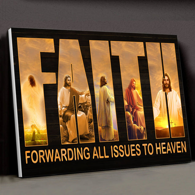 Faith Forwarding All Issues To Heaven 3D Landscape Canvas Poster Wall Art