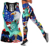 Happy Independence Day United States of America 3D All Over Printed Legging + Hollow Tank